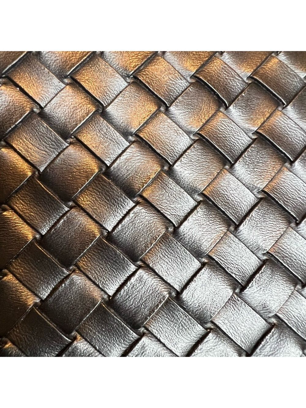 UU BLACK WEAVE FAUX LEATHER CLUTCH WALLET - Picture 15 of 15